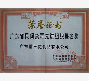 廣東省民間禁毒先進組織提名獎
